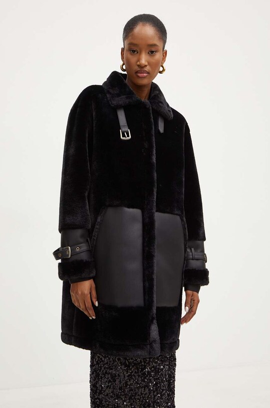 Twinset płaszcz nieocieplane czarny 242TP2381