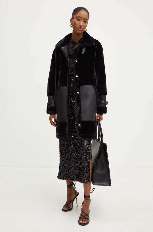 Twinset płaszcz 242TP2381 czarny AW24