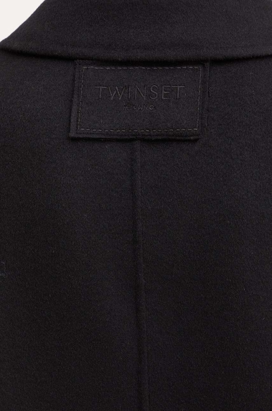Vlnený kabát Twinset 242TP2062 čierna