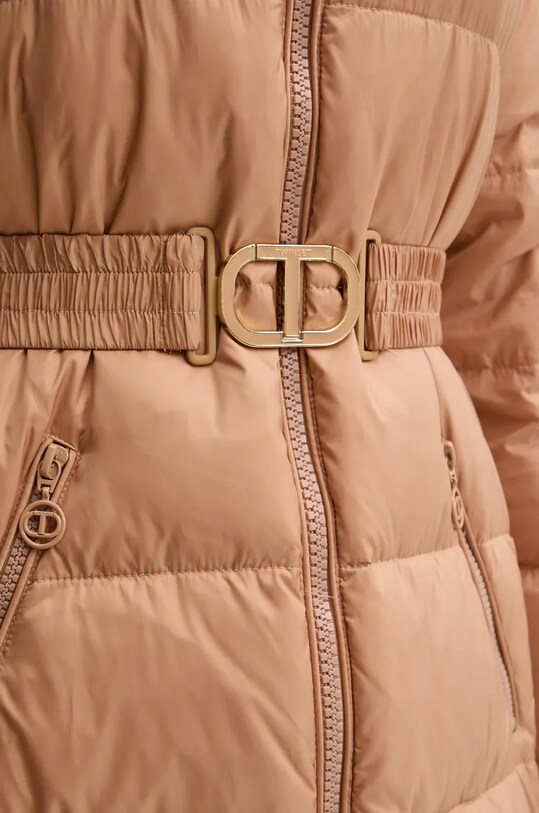Twinset kurtka puchowa 242TP2183 beżowy