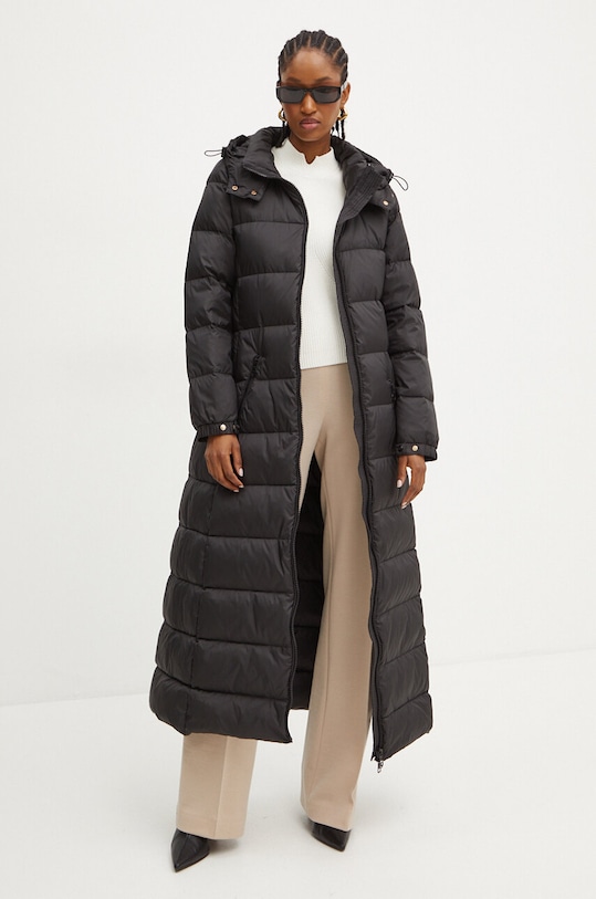 Péřová bunda Twinset s podšívkou černá 242TP2183