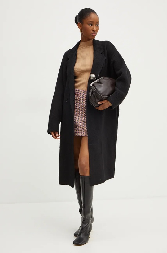 Svetr s příměsí vlny Twinset 242AP3260 černá AW24