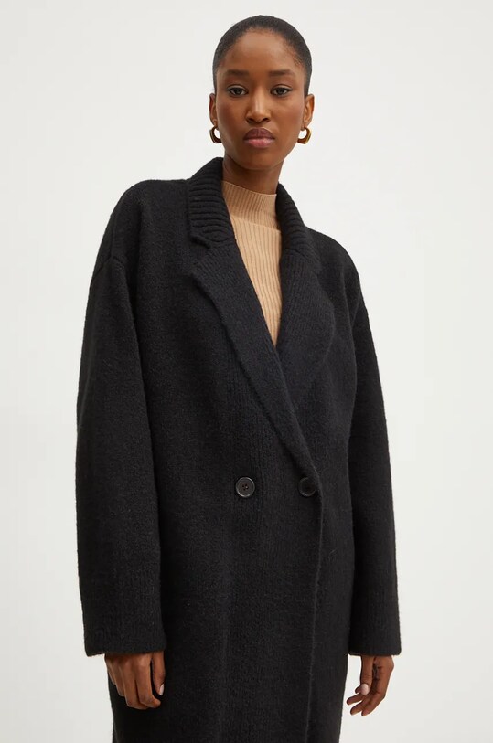 Twinset cardigan din amestec de lana negru 242AP3260