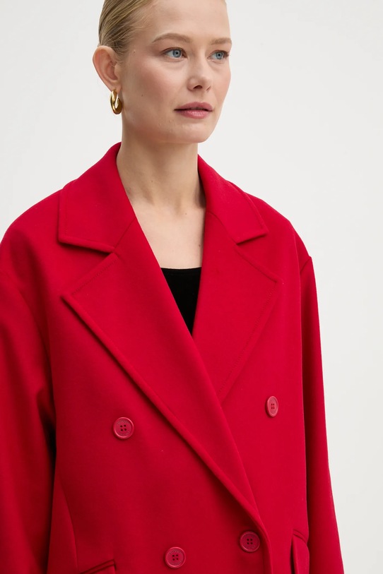 Volnen plašč Twinset rdeča 242TT2203
