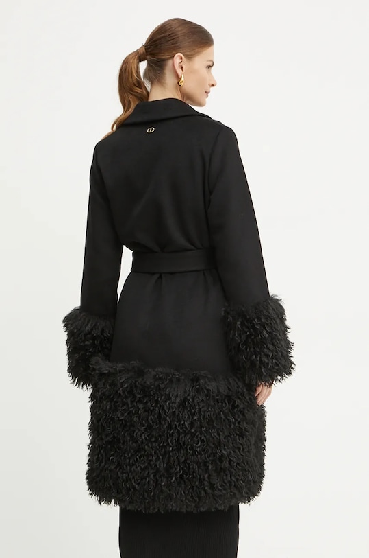 Одяг Вовняне пальто Twinset 242TT2400 чорний