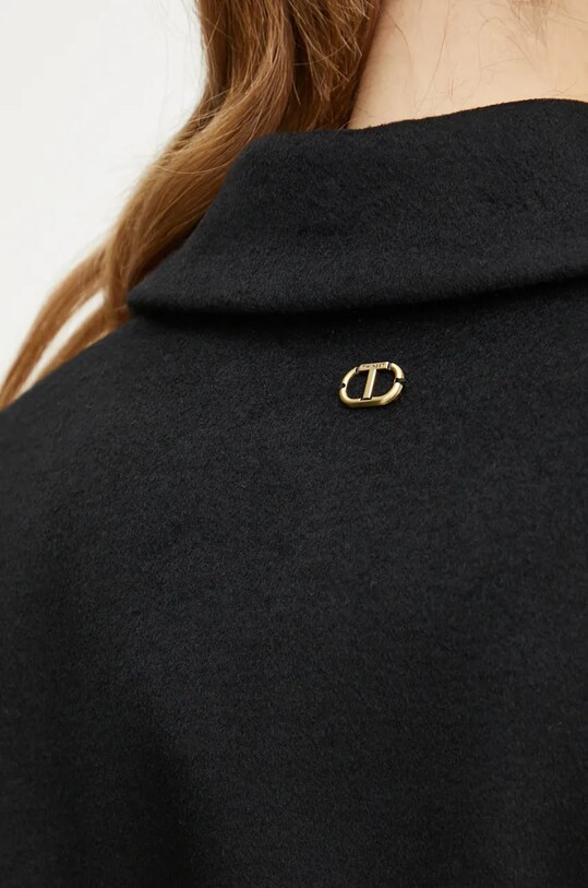 Вовняне пальто Twinset 242TT2400 чорний
