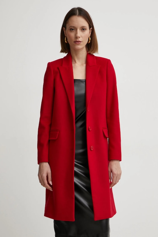 Twinset cappotto in lana rosso 242TT2202