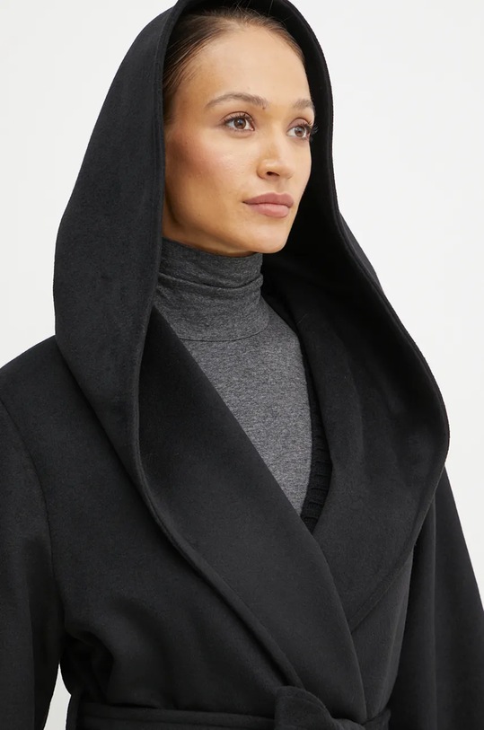 Twinset palton din lână 242TT2520 negru