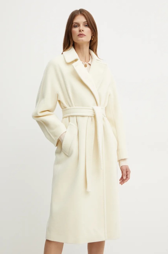 Marella palton de lana cu captuseala bej 2423016082200