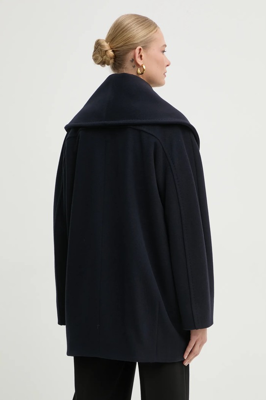 Odzież Marella płaszcz wełniany 2423086072200 granatowy