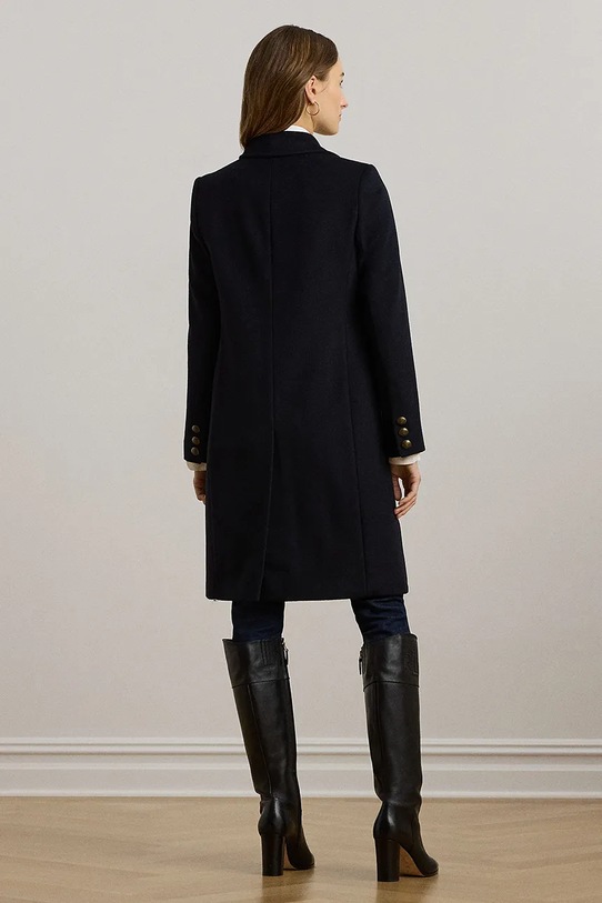 Vlnený kabát Lauren Ralph Lauren tmavomodrá 297958509