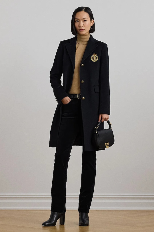 Vuneni kaput Lauren Ralph Lauren vuna crna 297958509