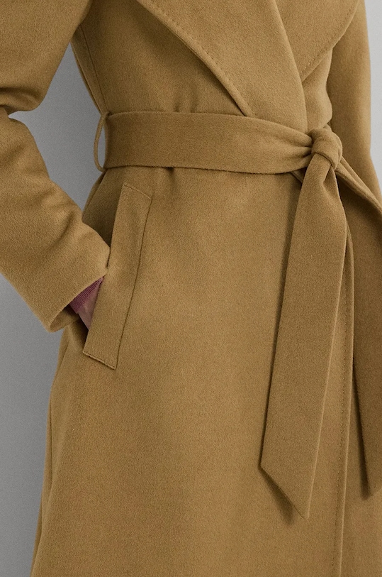 Vlněný kabát Lauren Ralph Lauren 297962169 béžová