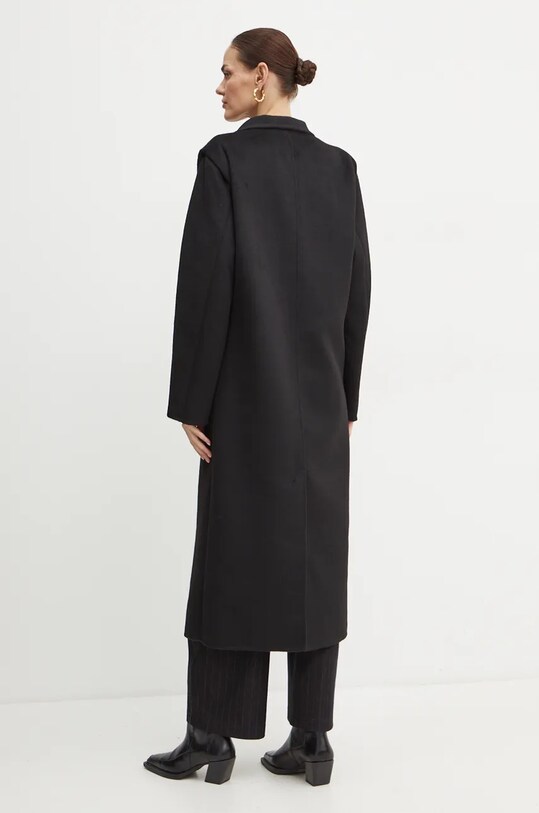 Одяг Пальто з домішкою вовни Boss Orange 50524463 чорний