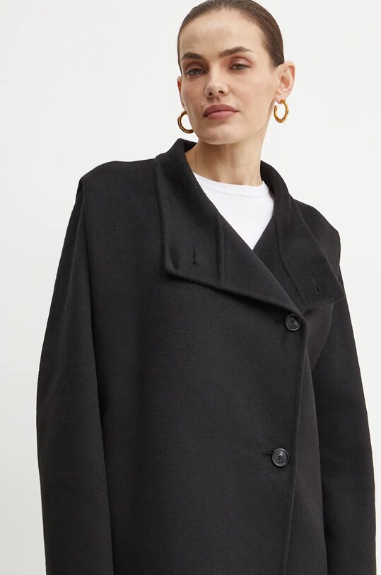 Пальто з домішкою вовни Boss Orange чорний 50524463