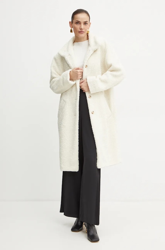 BOSS Orange płaszcz bez kaptura beżowy 50535901