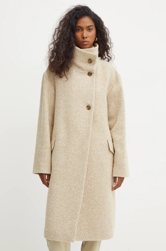 Kaput s primjesom vune BOSS bez tople podstave bež 50518895