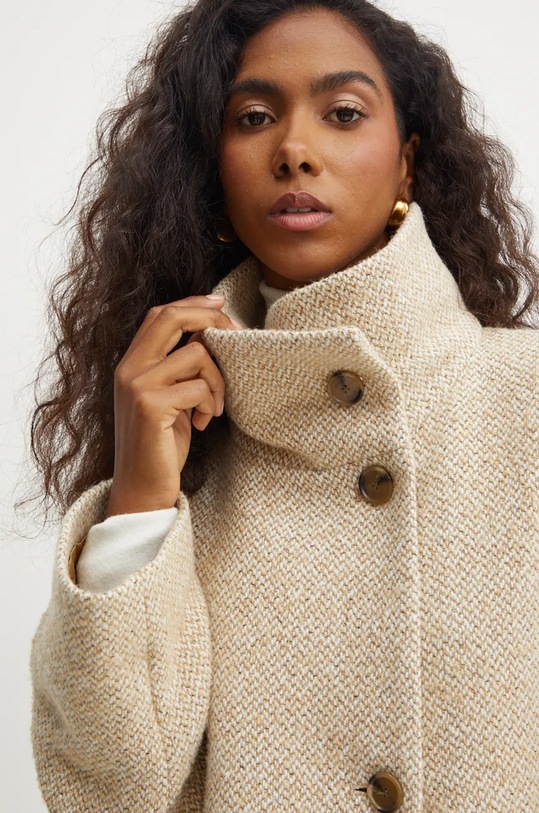 Kaput s primjesom vune BOSS bež 50518895