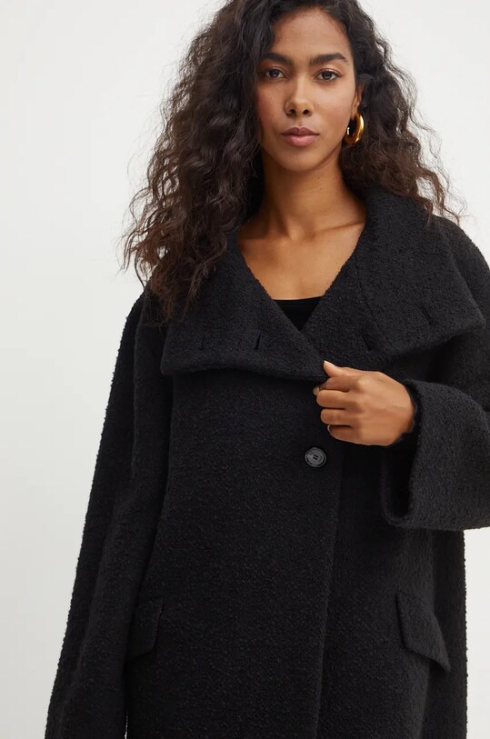 BOSS palton din lana negru 50518895