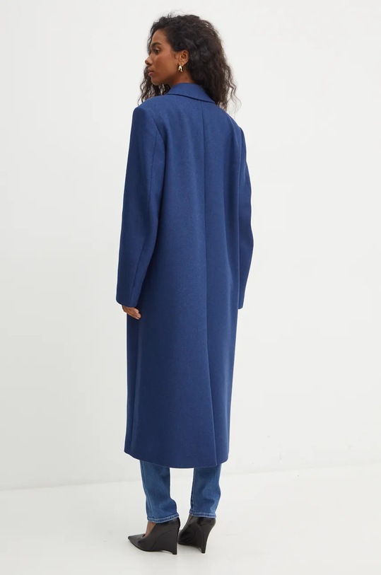 Odzież BOSS płaszcz wełniany 50524472 niebieski