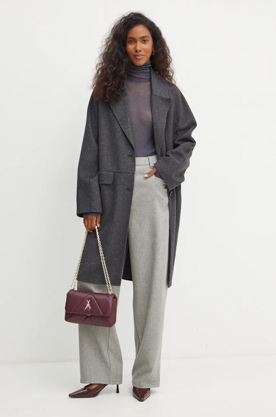 BOSS palton de lana 50528108 gri AW24