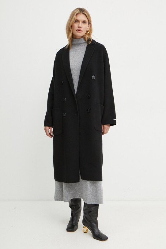 MAX&Co. palton de lana necaptusit negru 2426016013200