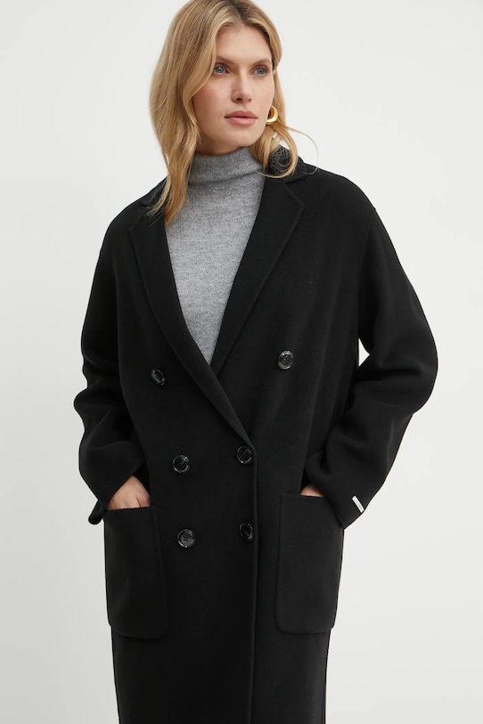 MAX&Co. gyapjúkabát 2426016013200 fekete AW24