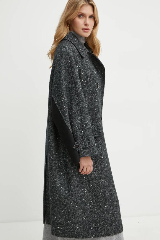 Пальто с примесью шерсти MAX&Co. серый 2426016014200