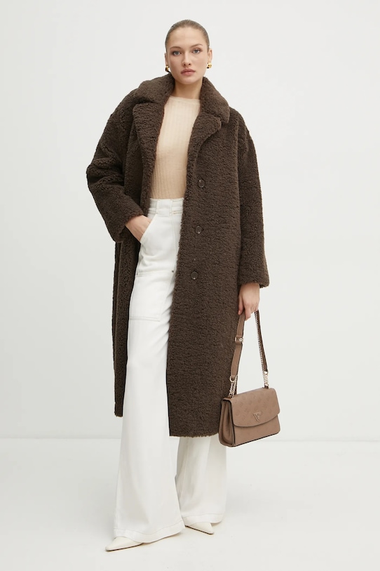 Guess płaszcz ALINA W3BL86.WF2C2 brązowy AW24
