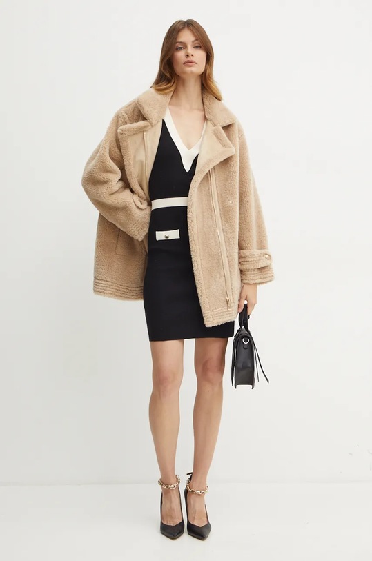 Παλτό Guess ELISABETTA W4BL16.WGHZ0 μπεζ AW24