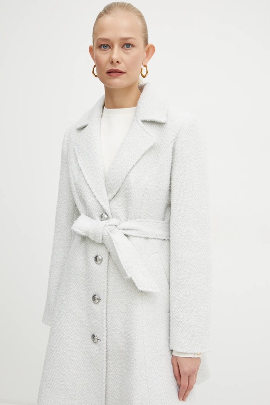 Kabát s prímesou vlny Guess LOISE sivá W4BL54.WGL22