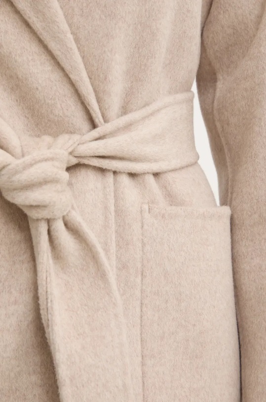 Vlněný kabát Ivy Oak IO111046 béžová