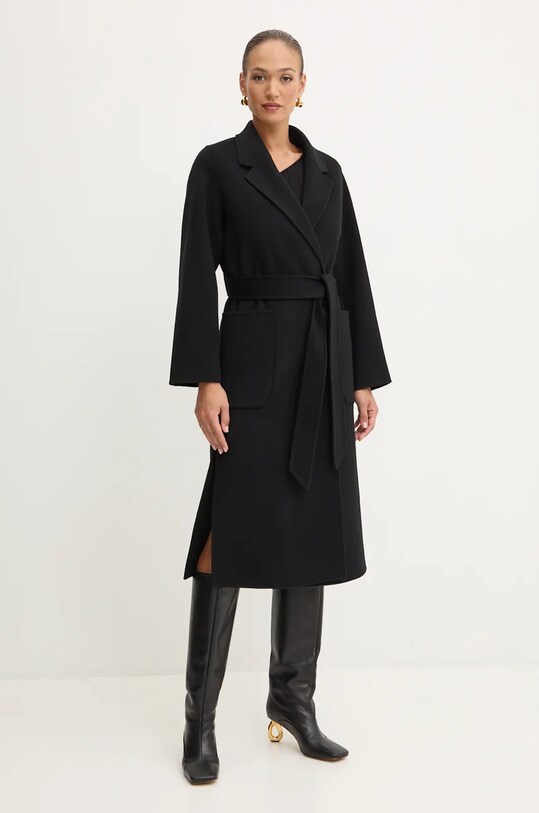 Vuneni kaput Ivy Oak bez tople podstave crna IO111046