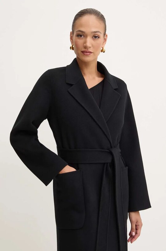 Vuneni kaput Ivy Oak IO111046 crna AW24