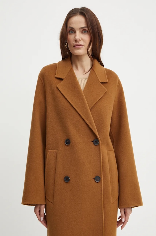 Ivy Oak palton de lana maro IO111105