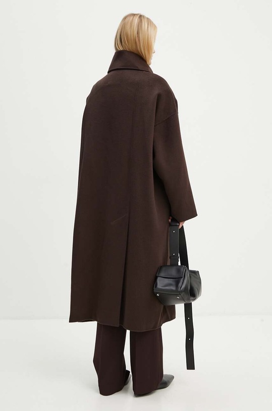Oblečení Vlněný kabát AERON PFCO115453 hnědá