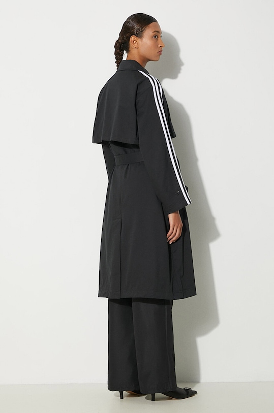Палто adidas Originals Tcoat Twill IZ0381 черен AW24