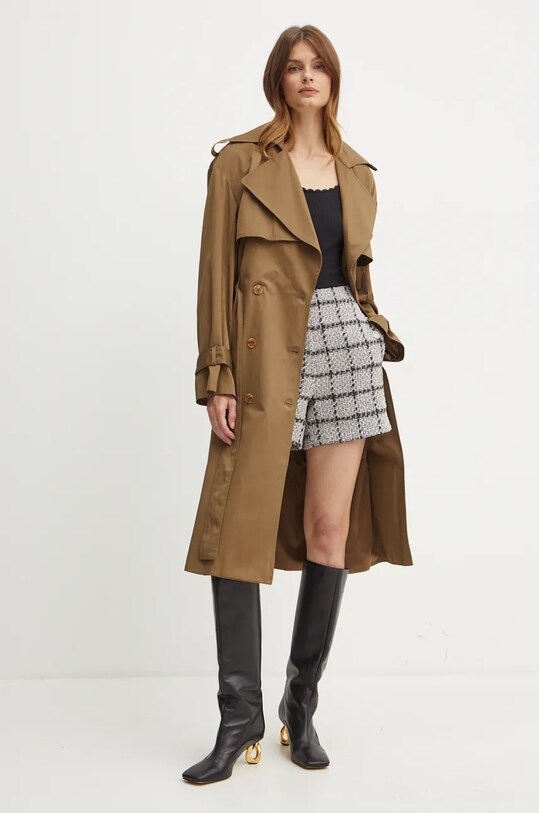 Тренч Bardot HALLE 59399JB зелёный AW24