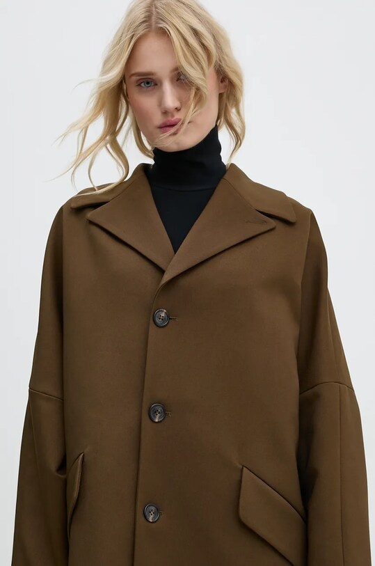 MM6 Maison Margiela palton verde S62AA0087.M35222