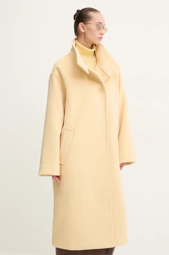 Stine Goya palton de lana galben C002.2268