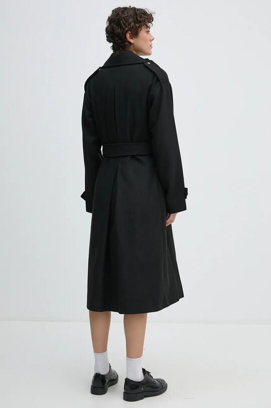 Одяг Пальто з домішкою вовни Aeronautica Militare AB2971DCT3403 чорний