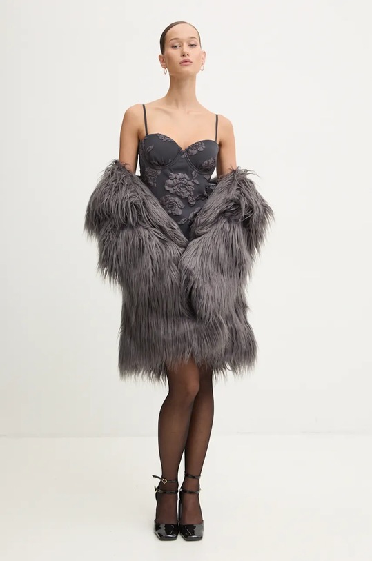 Παλτό Rotate 1131531205 γκρί AW24