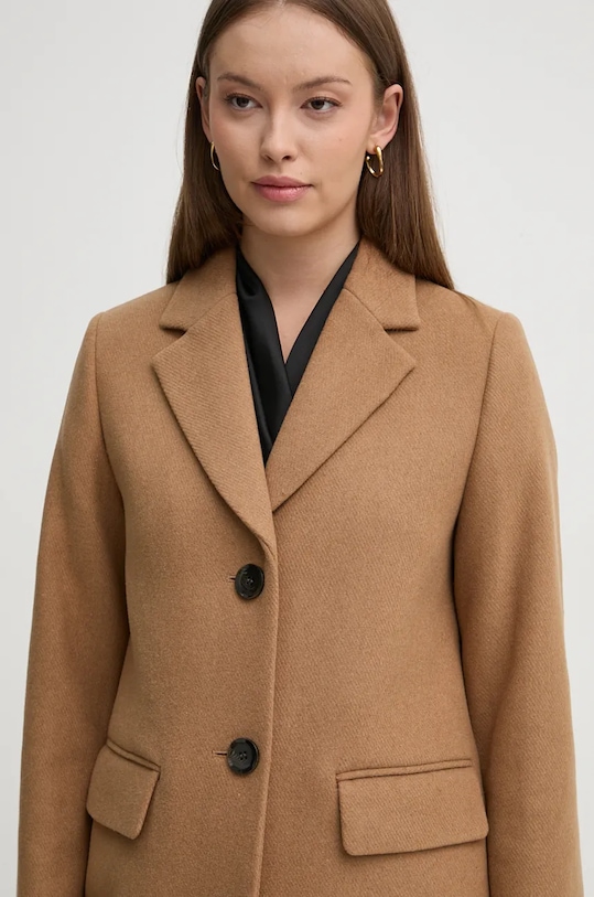 Sisley palton de lana maro 2JJYLN04N