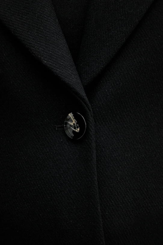 Sisley płaszcz wełniany 2JJYLN04Z czarny