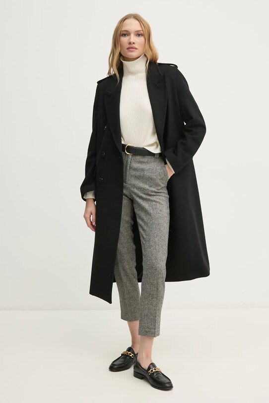 Sisley palton de lana 2A8GLN04Q negru AW24