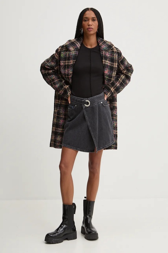 Desigual cappotto con aggiunta di lana CORCEGA 24WWEWAW nero AW24