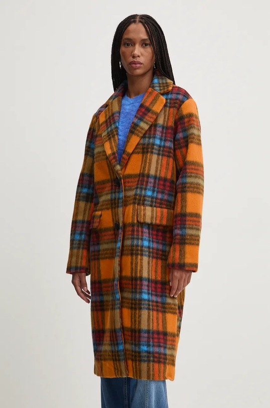 Desigual palton din lana NAPOLES 24WWEW79 portocaliu AW24