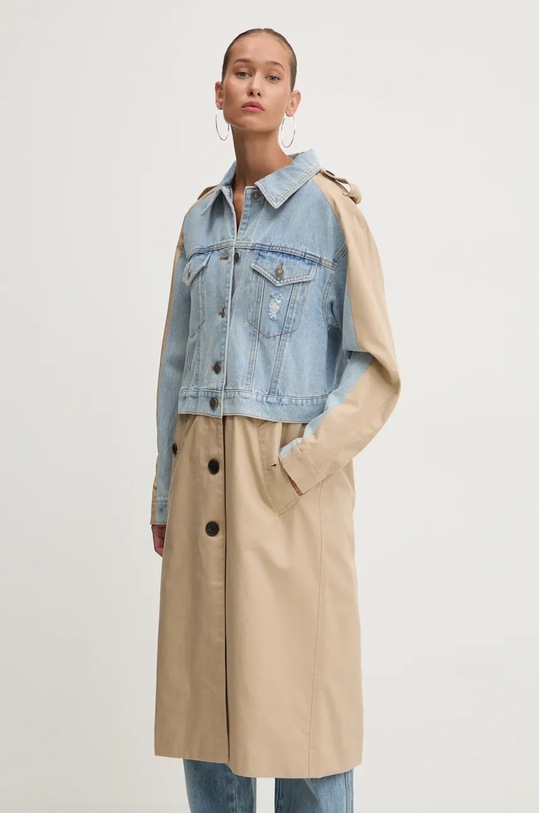 Одежда Пальто Desigual RIGA 24WWEWBU бежевый