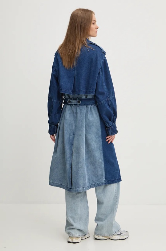 Îmbrăcăminte Desigual palton de bumbac BERLIN 24WWED40 albastru