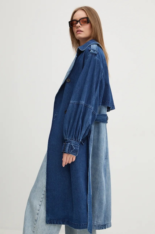 Desigual palton de bumbac BERLIN albastru 24WWED40